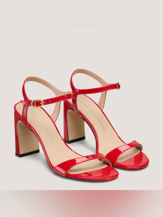 Stuart Weitzman Shoes - STUART WEITZMAN Babette 85 Block-Heel Sandal Cherry Size 8.5AA NWT and Box